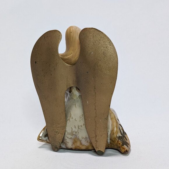 Yankee Candle Heavenly Angel Holding Dove Tealight Holder Ceramic Discontinued - Picture 4 of 4